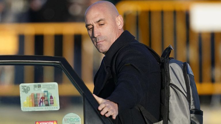 Luis Rubiales arrives at the court.
Pic: Reuters