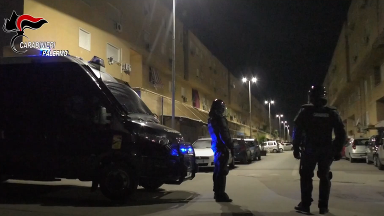 Several mafia bosses were among those arrested, officials said.
Pic: Carabinieri Palermo