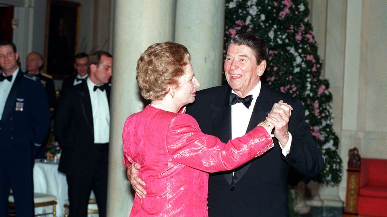 Margaret Thatcher enjoyed a good relationship with US President Ronald Reagan. Pic: AP