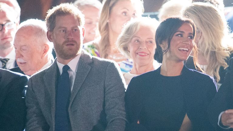 The Duke and Duchess of Sussex attend the Invictus Games 2018 opening ceremony, at Sydney Opera House, on the fifth day of the royal couple's visit to Australia. PRESS ASSOCIATION Photo. Picture date: Saturday October 20, 2018. See PA story ROYAL Tour. Photo credit should read: Dominic Lipinski/PA Wire