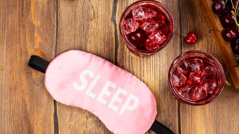 Trendy sleepy girl mocktail. Popular cherry drink for deep sleeping. Pic: iStock