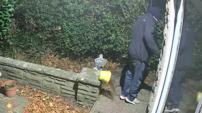 Paul Howell was caught on CCTV falling foul of the trap.
Pic: Northumbria Police