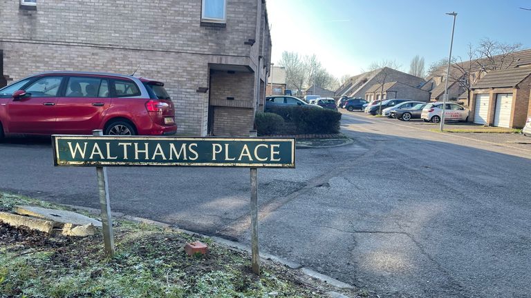 The crash happened in Walthams Place, Pitsea. Pic: PA