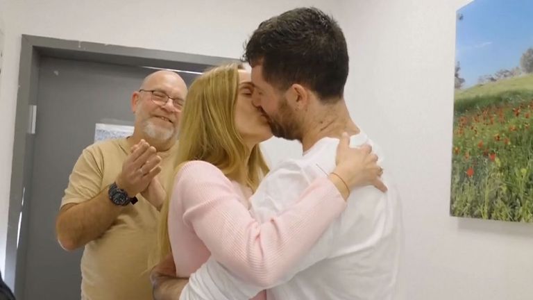 American-Israeli hostage Sagui Dekel Chen has been reunited with his wife after being released by Hamas in Gaza earlier this morning.