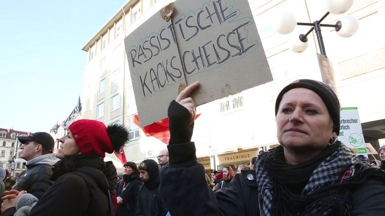 Anti-AfD protester and teacher Navina says she doesn't want to live under a fascist regime