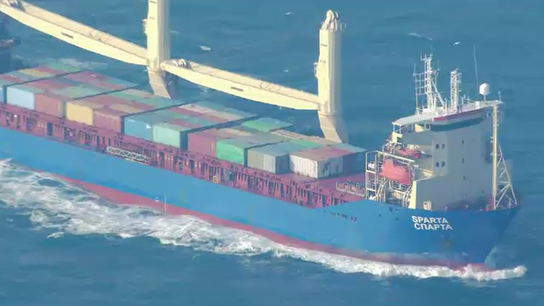 Sparta, a Russian cargo ship carrying military supplies from its former base in Syria