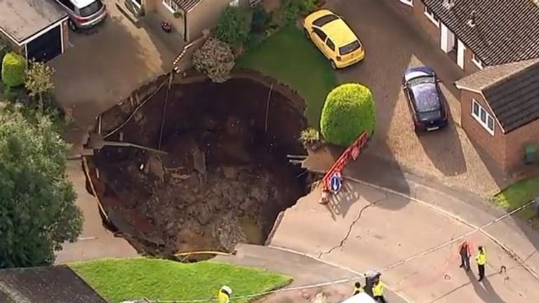 The sinkhole in St Albans in 2015