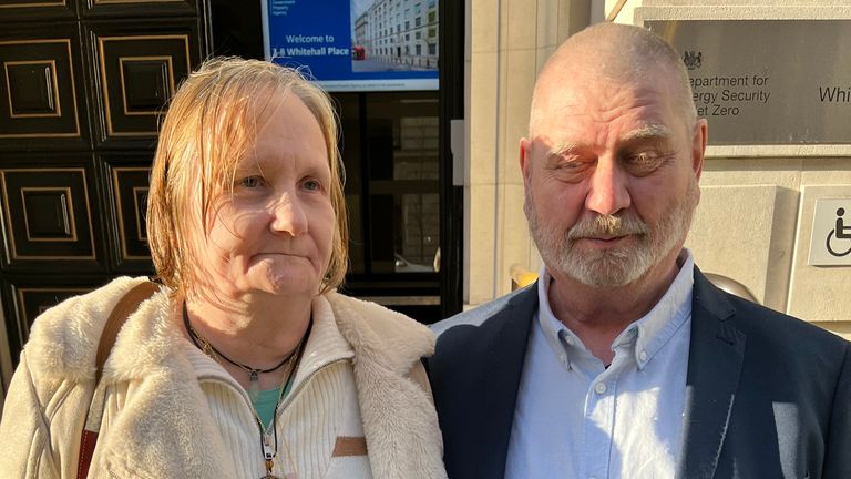 Steve Marston, who was convicted of stealing by the Post Office, with his partner Pat