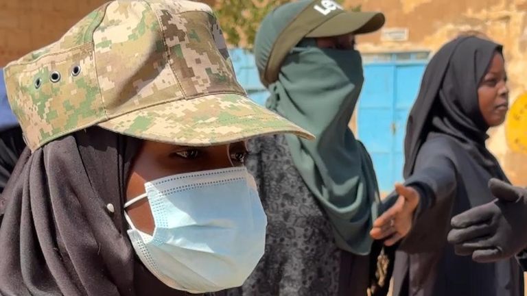 Women in Sudan learn drills for self defence