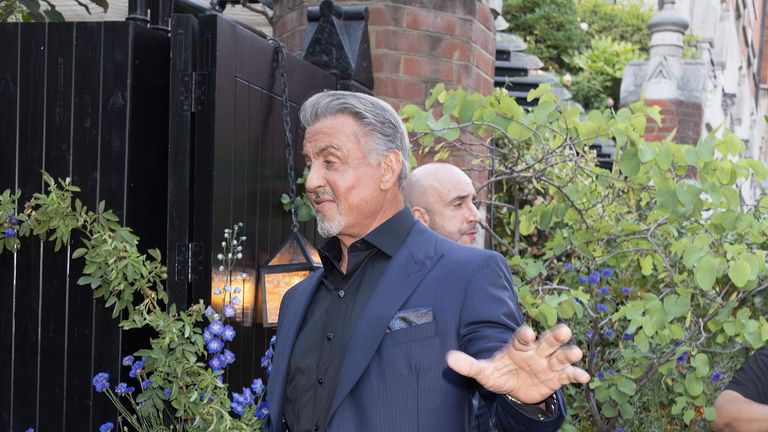 Sylvester Stallone at the Chiltern Firehouse in 2022. Pic: PA