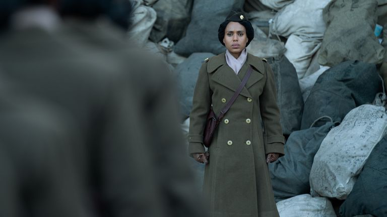 Kerry Washington as Major Charity Adams in The Six Triple Eight. Pic: Laura Radford/ Perry Well Films 2/ Netflix