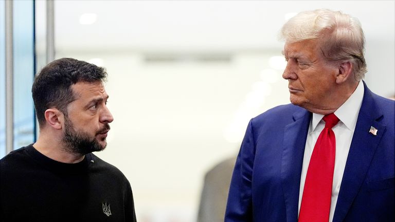 Donald Trump meets Volodymyr Zelenskyy at Trump Tower in September 2024. Pic: AP