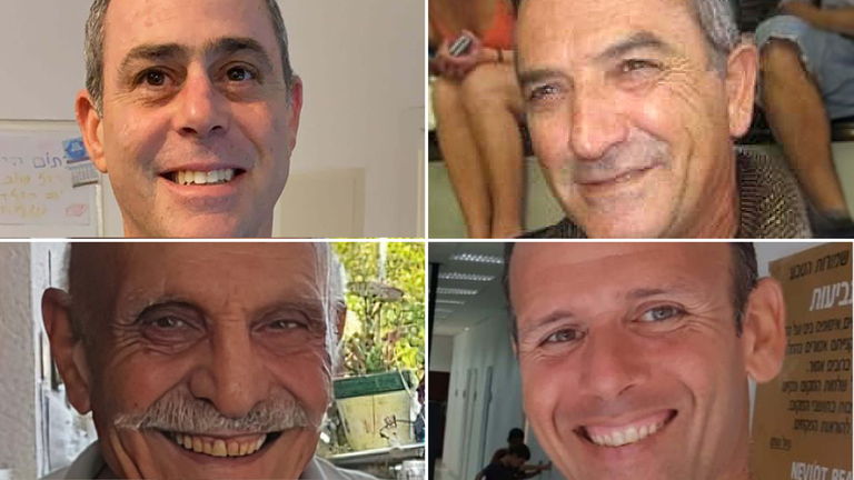 Clockwise from top left: Tsachi Idan, Itzhak Elgarat, Ohad Yahalomi and Shlomo Mantzur. Pics: Bring Them Home