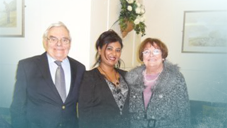 Anita George with Ian and Margaret