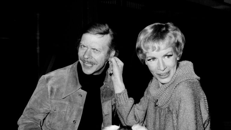 Brian Murph and Yootha Joycey stars of the television comedy series  George and Mildred at Heathrow Airport in London leaving for New Zealand for a ten week tour of the stage version of their show..
Pic: PA