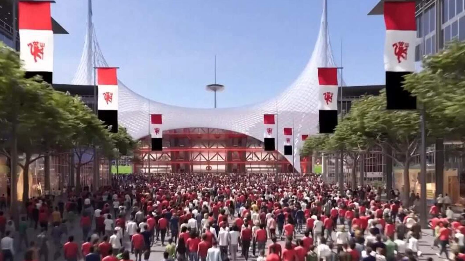 Manchester United unveil plans for 100,000-seater new stadium in ...