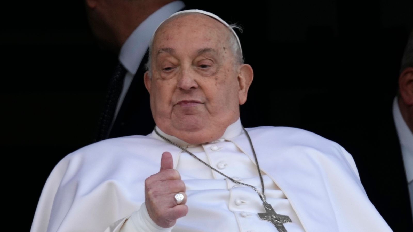 Pope speaks in public for first time in five weeks