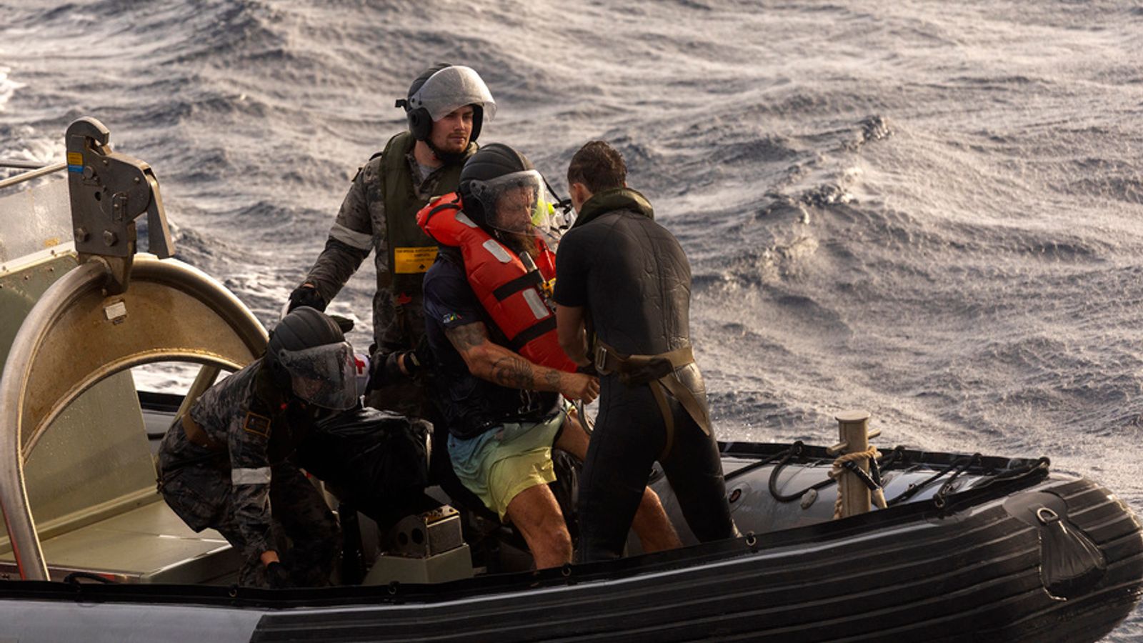 Man rowing solo across Pacific rescued from cyclone days out from completing feat