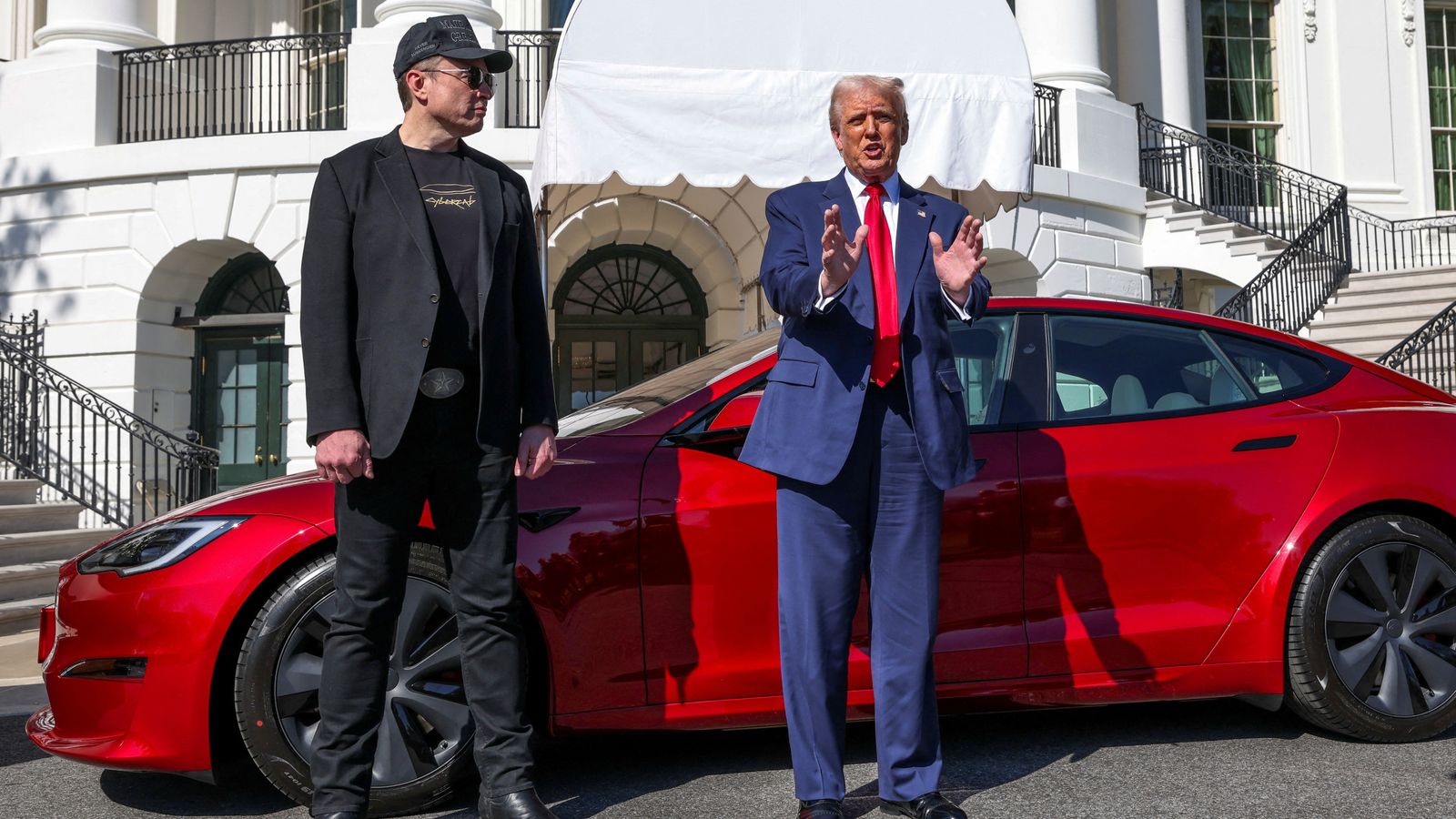 Trump says Musk has 'lost his mind' - as president considering selling his Tesla