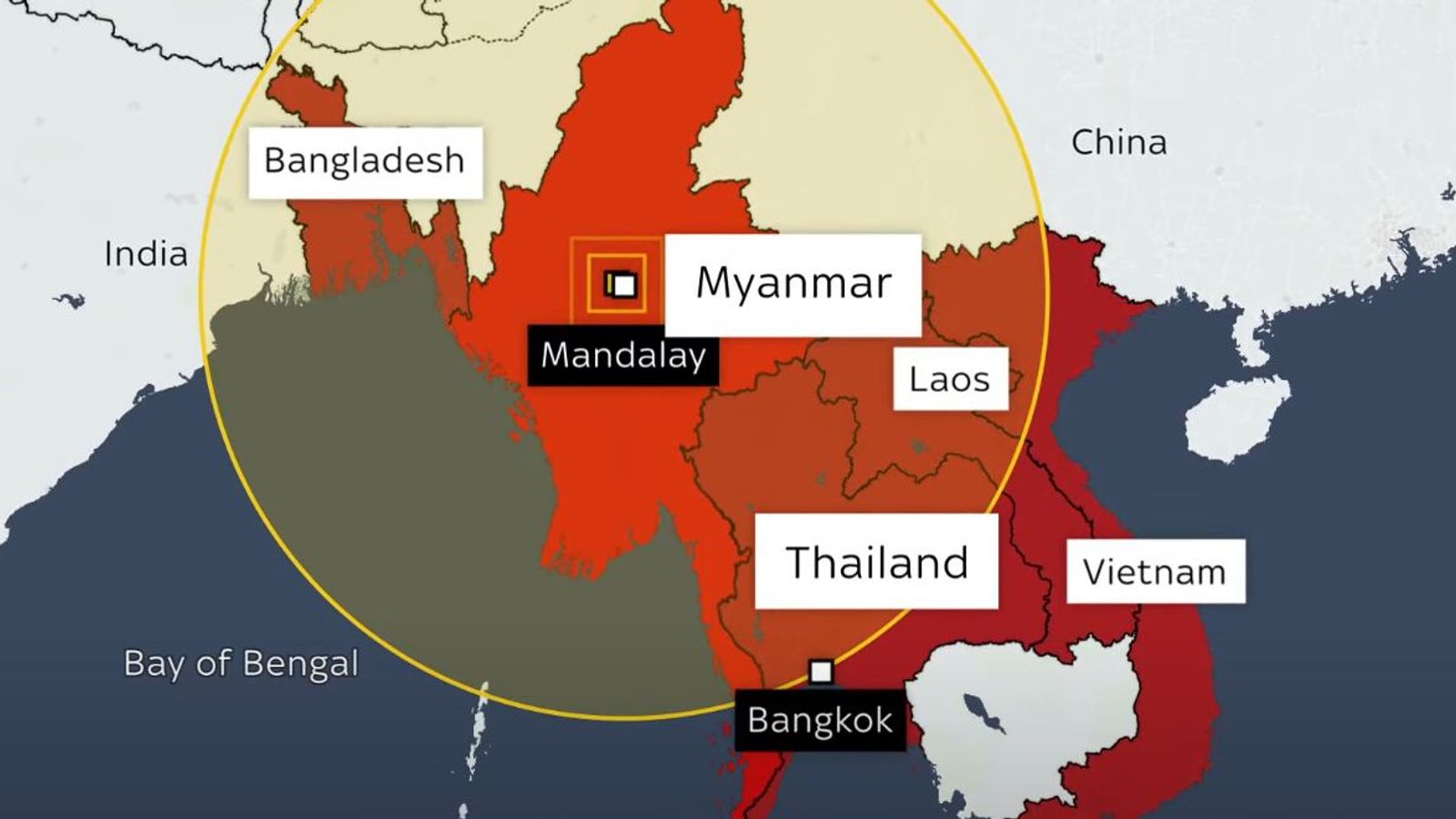 Where did the earthquake start in myanmar