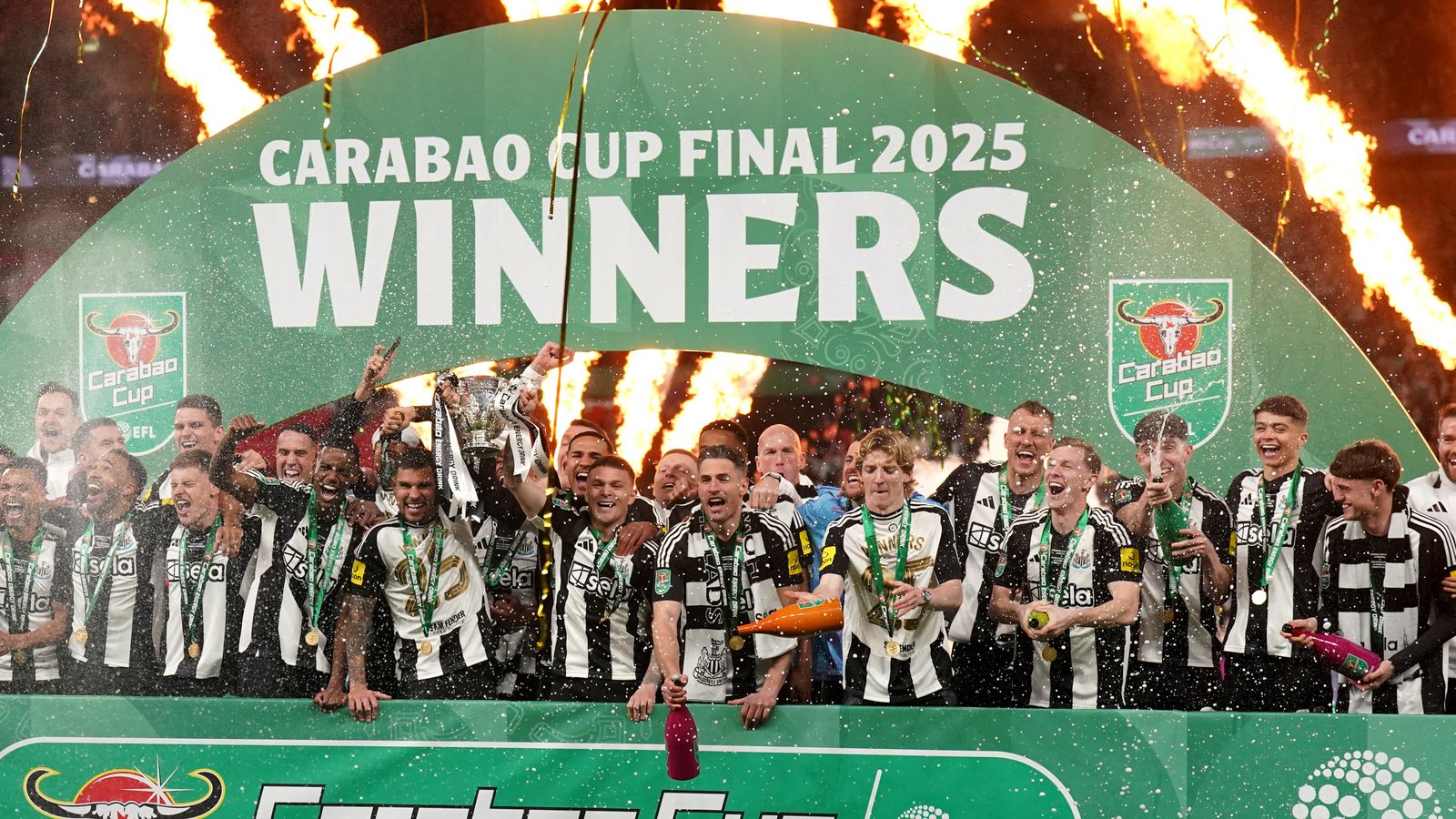 Newcastle United beat Liverpool to win Carabao Cup – ending 70-year wait for domestic trophy