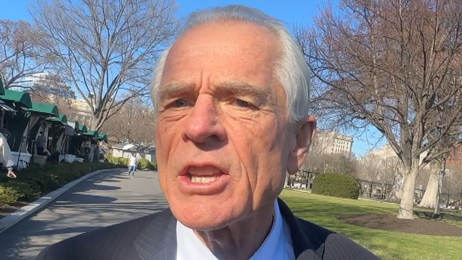 'Stop that crap': Trump adviser Peter Navarro reacts to Sky News reporter's question over tariffs