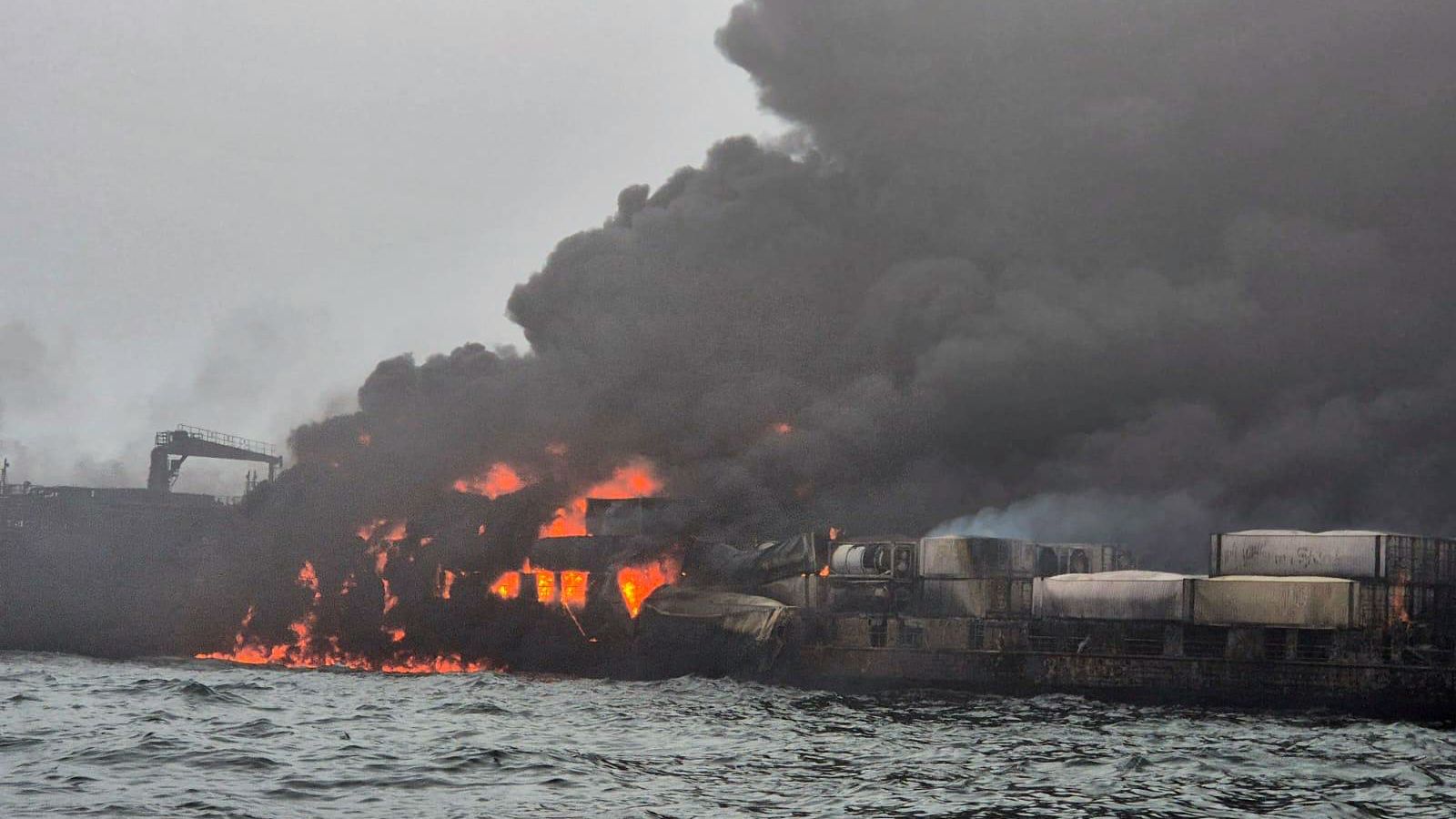 North Sea latest: Tanker and cargo ship collide in North Sea - with more than 30 casualties reported and vessels on fire