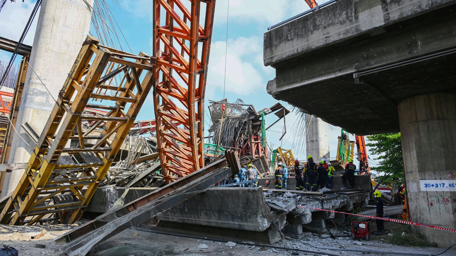 At least five dead after road collapses during construction in Thailand