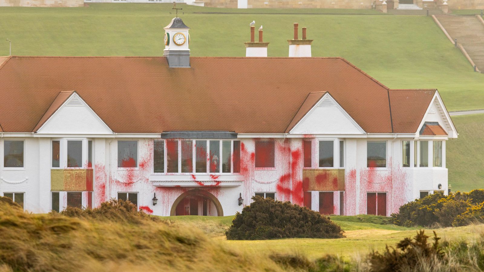 Man arrested after Trump Turnberry golf resort in Scotland vandalised