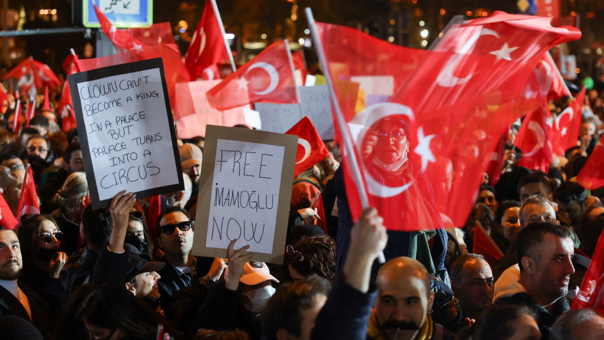 Protests sweep Turkey as Istanbul mayor - key challenger to Erdogan - appears in court