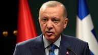 FILE - Turkish President Recep Tayyip Erdogan speaks during a news conference in Ankara, Turkey, May 13, 2024. (AP Photo/Burhan Ozbilici, File)