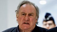 French actor Gerard Depardieu looks on while walking at the courthouse, as his trial over accusation of sexual assault of two women, which prosecutors say took place during the filming in 2021 of "Les Volets Verts", continues in Paris, France, March 26, 2025. REUTERS/Stephanie Lecocq