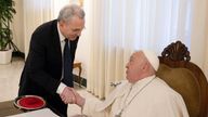 Impagliazzo and the Pope. Pic: Community of Sant'Egidio
