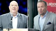 Joe Anderson and Derek Hatton.
Pic: PA