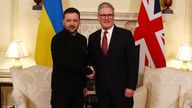 Volodymyr Zelenskyy and Sir Keir Starmer. Pic: PA