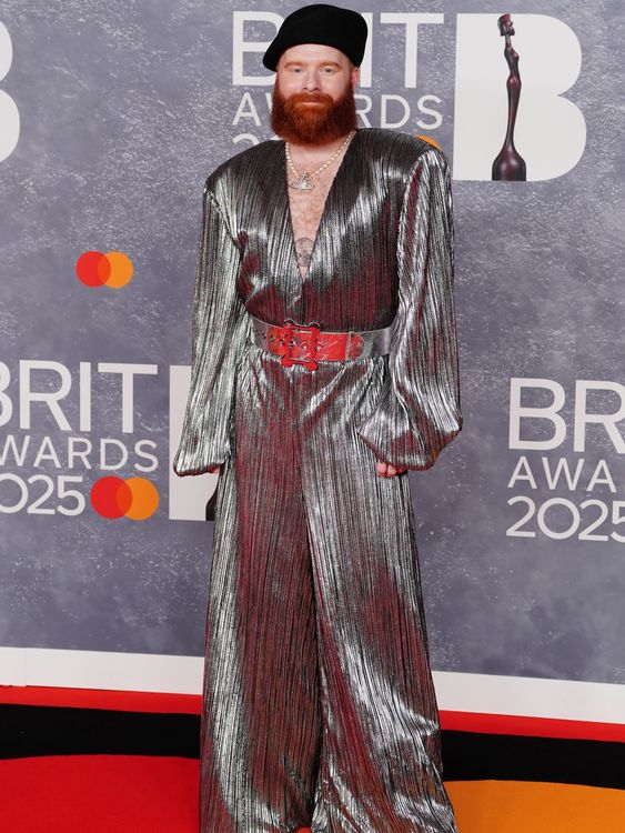 Flared silver jumpsuit? Yes please, brough to us courtesy of fashion influencer Jay Beech. Pic: PA