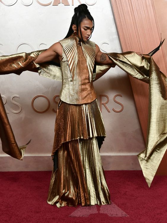 Bretman Rock arrives at the Oscars on Sunday, March 2, 2025, at the Dolby Theatre in Los Angeles. (Photo by Richard Shotwell/Invision/AP)