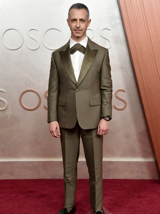 Jeremy Strong arrives at the Oscars on Sunday, March 2, 2025, at the Dolby Theatre in Los Angeles. (Photo by Richard Shotwell/Invision/AP)