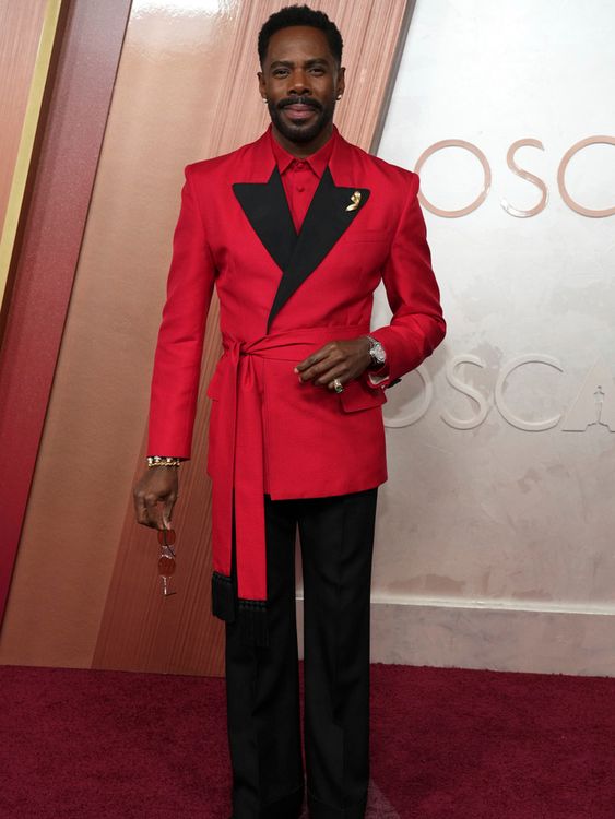 Colman Domingo arrives at the Oscars on Sunday, March 2, 2025, at the Dolby Theatre in Los Angeles. (Photo by Jordan Strauss/Invision/AP)