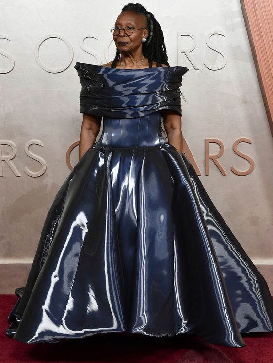 Whoopi Goldberg arrives at the Oscars on Sunday, March 2, 2025, at the Dolby Theatre in Los Angeles. (Photo by Richard Shotwell/Invision/AP)