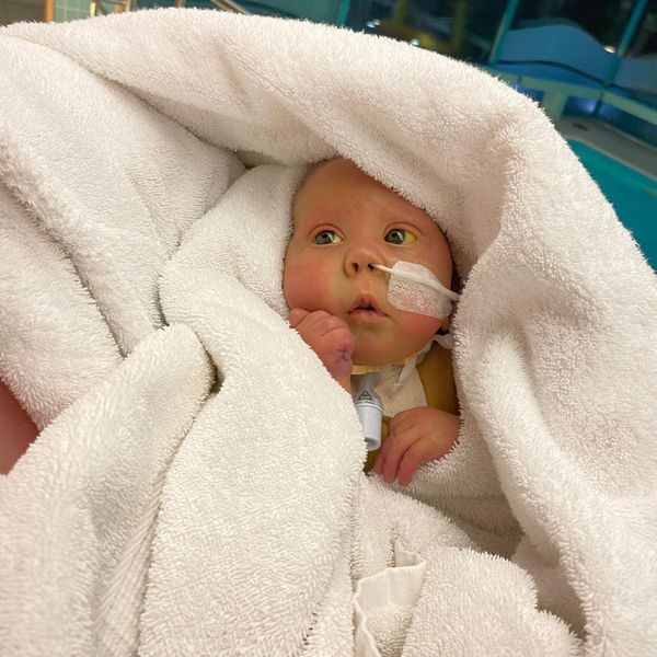 Three -month -old Charlie, who receives the end of life care at Robin House Children's Hospice in Balloch, was taken to the nearby Duck Bay Hotel on Sunday by his family. Photo: Family section