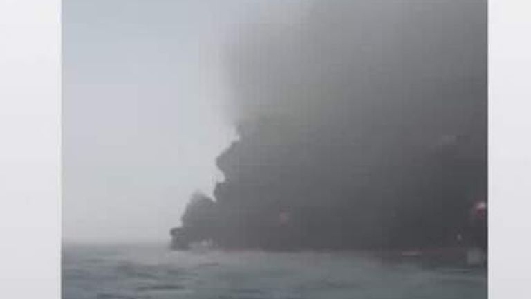 Smoke seen on North Sea