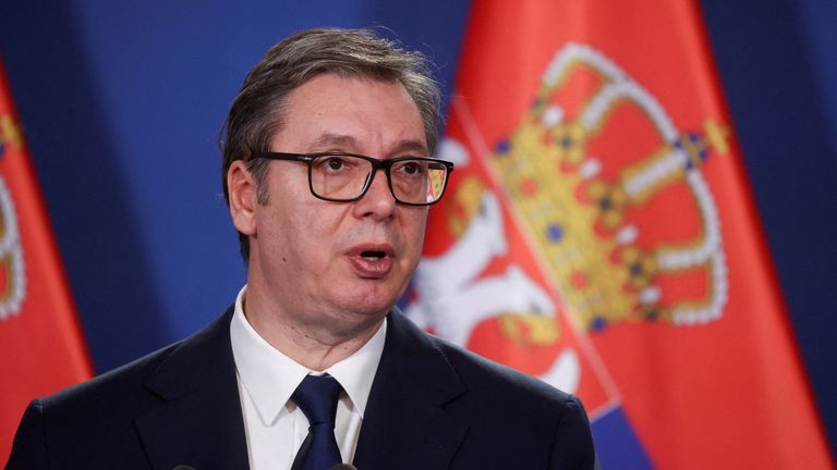 Serbian President Aleksandar Vucic. Pic: Reuters