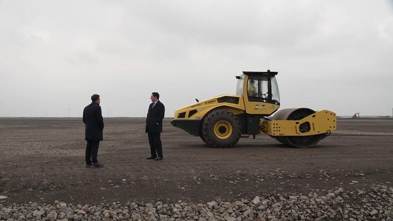 Teesside mayor Ben Houchen on the site where Teesworks is supposed to be built