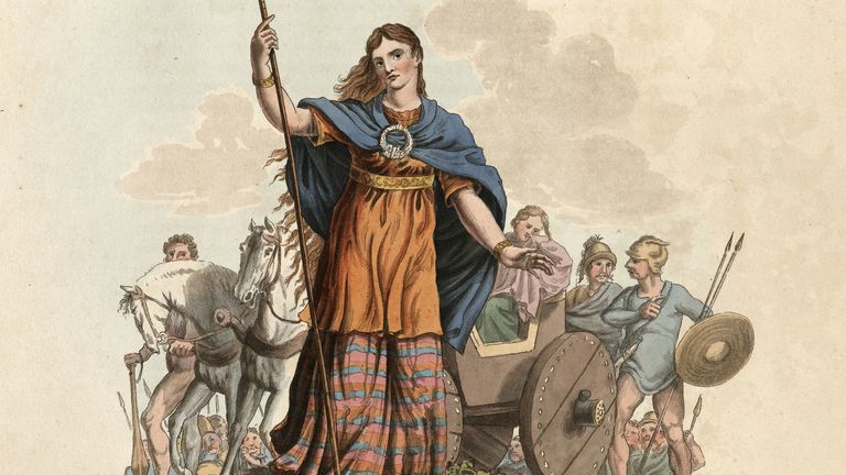 Vintage engraving of Boudica , Queen of the Iceni.. Pic: iStock