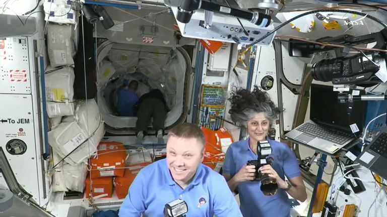 Butch Wilmore and Suni Williams on the ISS who are about to welcome Crew 10 on board. Photo: NASA