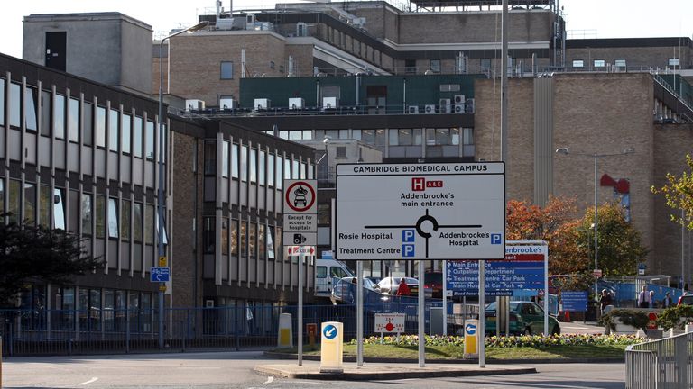 General view of Addenbrooke's Hospital in Cambridge, Cambridgeshire.