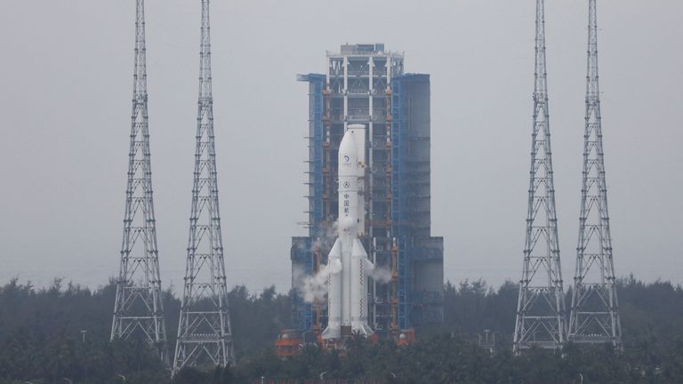 China launches its Chang'e 6 lunar probe in Hainan province in May last year. Pic: Reuters