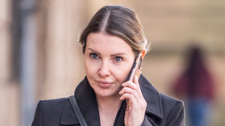Keri Pegg, former governor of HMP Kirkham, arrives at Preston Crown Court.
Pic: PA