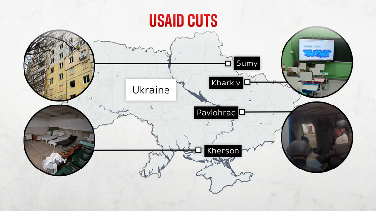 Examples of vital USAID-funded projects on Ukraine's frontline range from underground schools in Kharkiv to transit centres for evacuees in Pavlohrad.